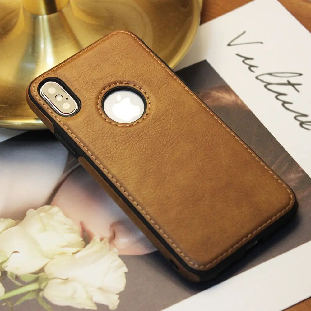 Slim PU Leather Case for iPhone La zona Apple