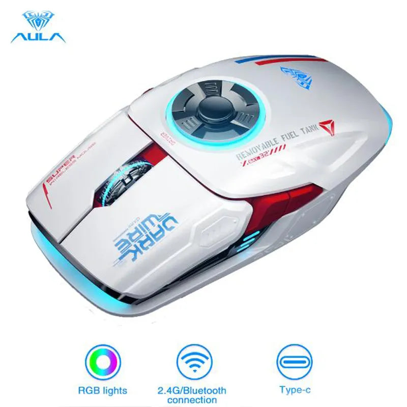 Raton inalámbrico H530 con cuatro modos de descompresión, giratorio, esports, RGBon - La zona Apple