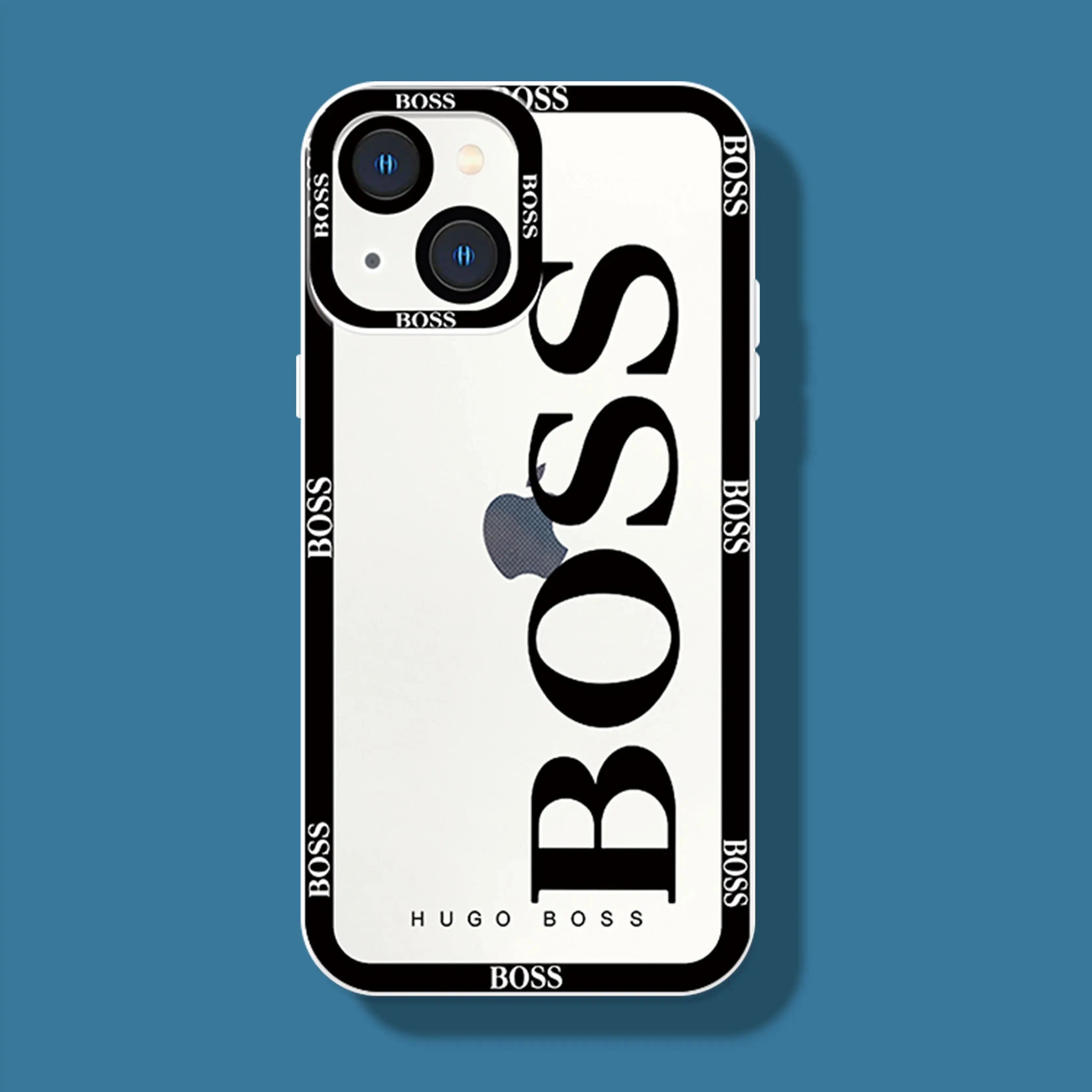 BO-SS de marca de moda para iPhone, 15, 14, 13, 12 mini, 11 Pro Max, 8 Plus, XR, XS, X, Ojos de Ángel, funda de teléfono de silicona líquida - La zona Apple
