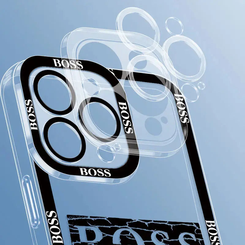 BO-SS de marca de moda para iPhone, 15, 14, 13, 12 mini, 11 Pro Max, 8 Plus, XR, XS, X, Ojos de Ángel, funda de teléfono de silicona líquida - La zona Apple