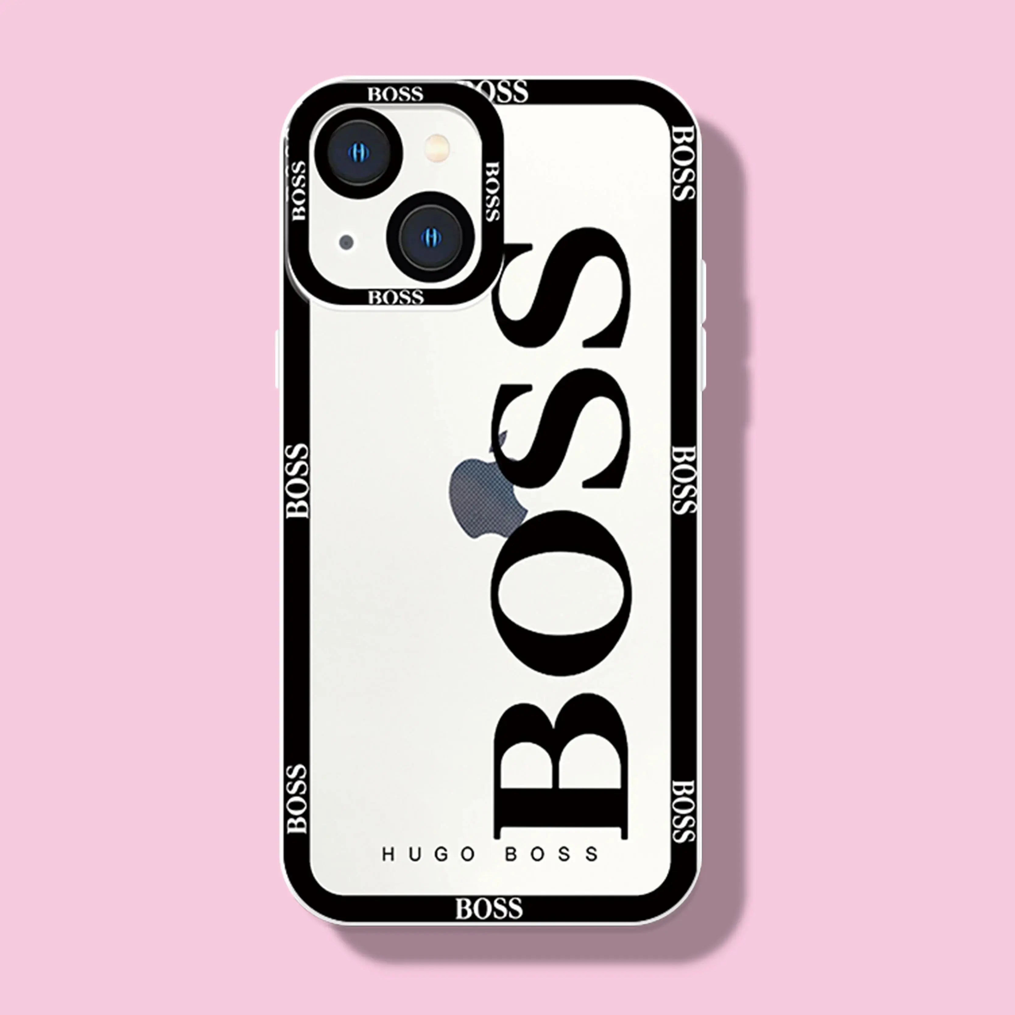 BO-SS de marca de moda para iPhone, 15, 14, 13, 12 mini, 11 Pro Max, 8 Plus, XR, XS, X, Ojos de Ángel, funda de teléfono de silicona líquida - La zona Apple
