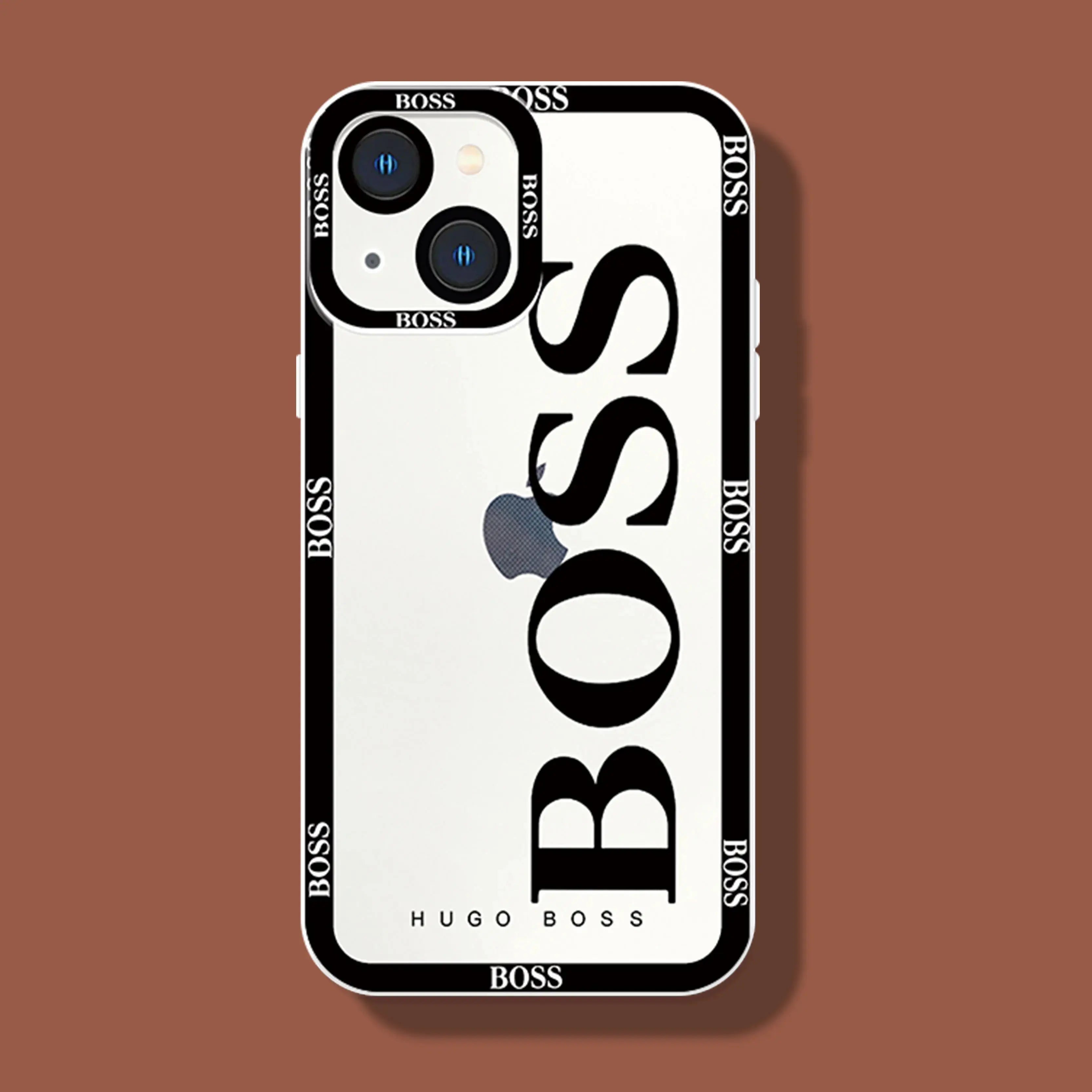 BO-SS de marca de moda para iPhone, 15, 14, 13, 12 mini, 11 Pro Max, 8 Plus, XR, XS, X, Ojos de Ángel, funda de teléfono de silicona líquida - La zona Apple