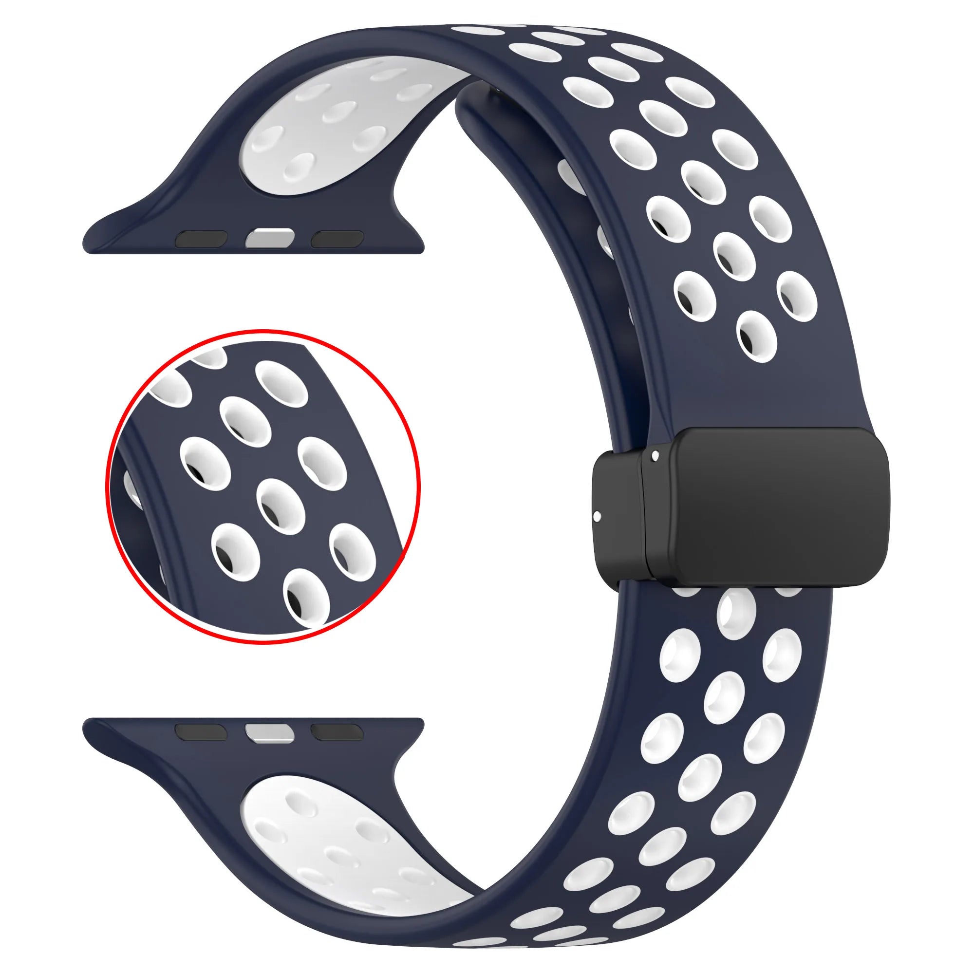 Banda magnética plegable D para Apple watch series 8 ultra 49mm 45mm 41mm 44mm 40m 42mm 38mm iWatch serie 7 6 se 5 - La zona Apple