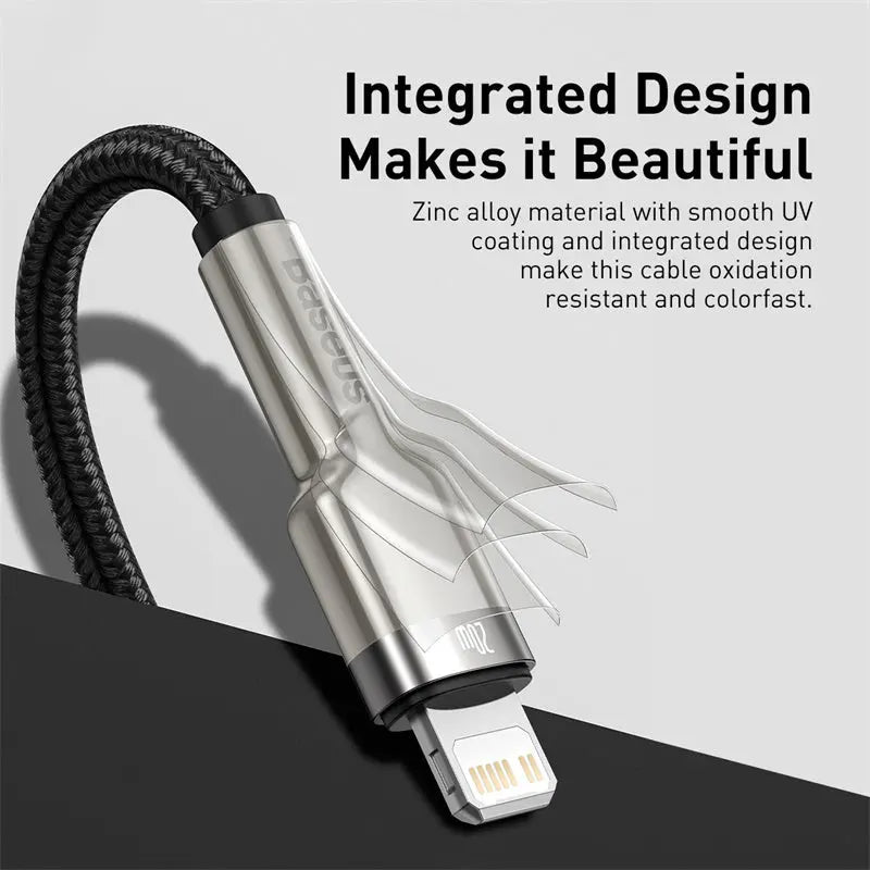Cable USB tipo C de carga rápida PD de 20W para iPhone MacBook, iPad Pro alidrosip