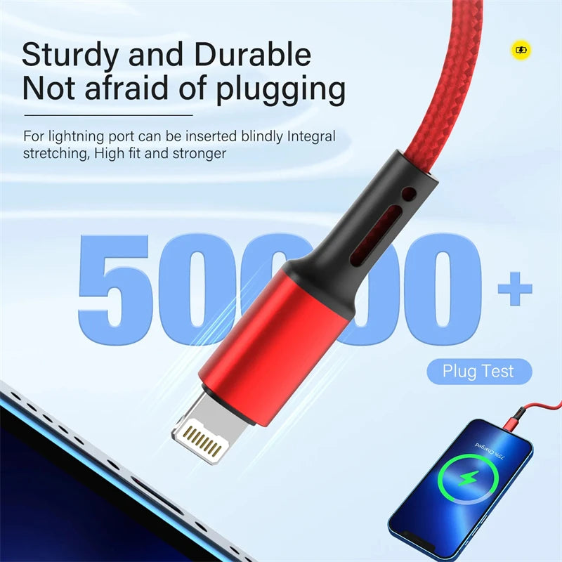 Cable USB de Carga Rápida para Teléfono Móvil: Carga Eficiente y Longitud Variada - La zona Apple