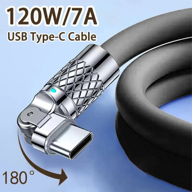 Cable USB tipo C de carga rápida para teléfono móvil, 120W, 7A, transferencia de datos para realme 11, Xiaomi, POCO y Huawei - La zona Apple