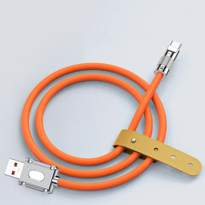 Cable de carga rápida de silicona líquida 120W, 6A para iphone y android ALIDROSIP