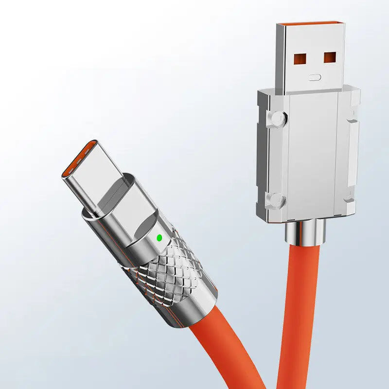 Cable de carga rápida de silicona líquida 120W, 6A para iphone y android ALIDROSIP