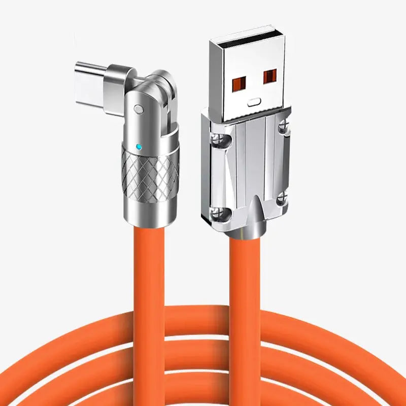 Cable de Carga Rápida Tipo C de 120W y 6A con Rotación de 180 Grados - La zona Apple
