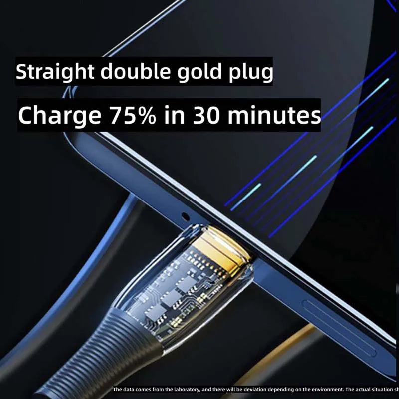 Cable de carga súper rápida USB tipo C, Cable de datos de 120W para Xiaomi, Huawei, Samsung, 1M/1,5 M/2M - La zona Apple