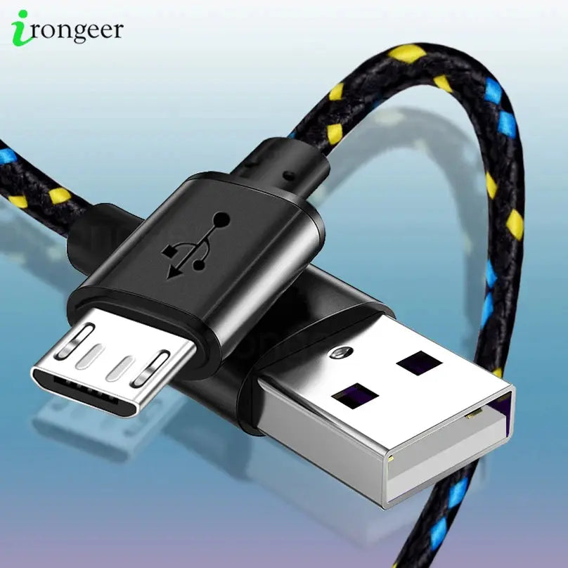 Cable micro USB de nailon para móvil, Cable micro USB trenzado de nailon, de 1m, 2m y 3m, para Samsung, HTC, Huawei, Xiaomi - La zona Apple