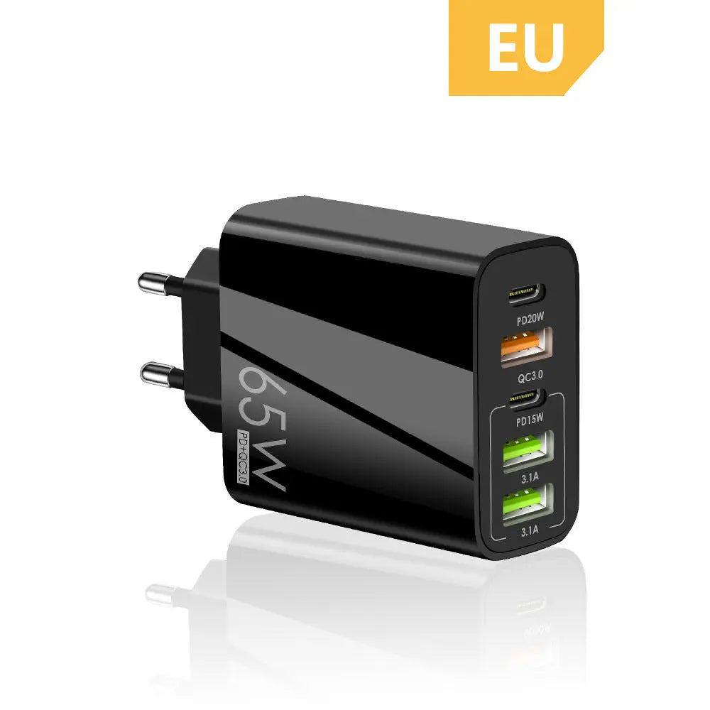 Cargador USB tipo C de carga rápida, adaptador de teléfono móvil para iPhone, Xiaomi, Huawei, Samsung, ipad, Realme, oneplus, tableta, 65W, PD, QC3.0 alidrosip