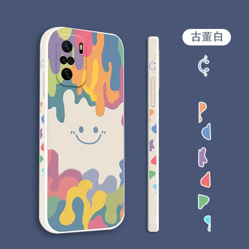 Case For Xiaomi 13 12 Lite 12T Poco F5 X5 X3 Pro Cases Cartoon Flower Matte Silicone Cover For Redmi Note 12 11 Pro Plus 10 Case - La zona Apple
