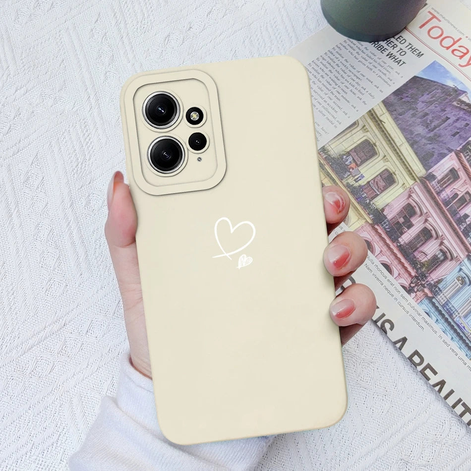 Funda de Silicona Líquida con Patrón Cartoon para Xiaomi Redmi Note 12 y 12S - La zona Apple