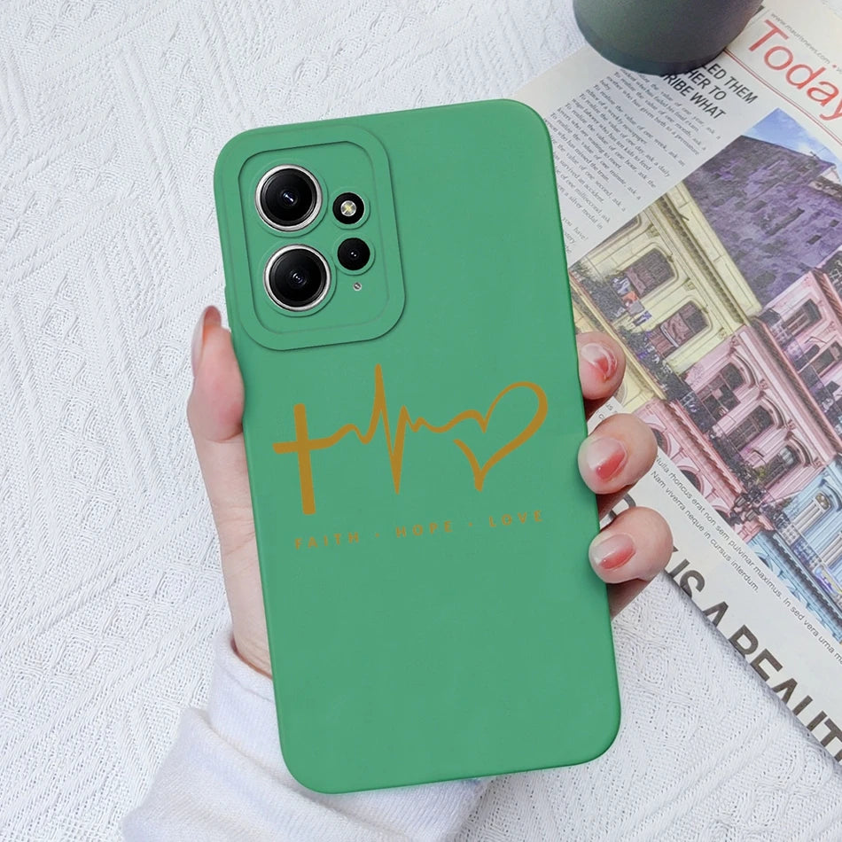 Funda de Silicona Líquida con Patrón Cartoon para Xiaomi Redmi Note 12 y 12S - La zona Apple