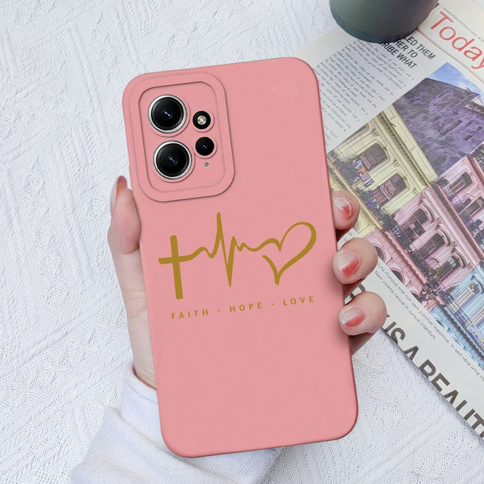 Funda de Silicona Líquida con Patrón Cartoon para Xiaomi Redmi Note 12 y 12S - La zona Apple