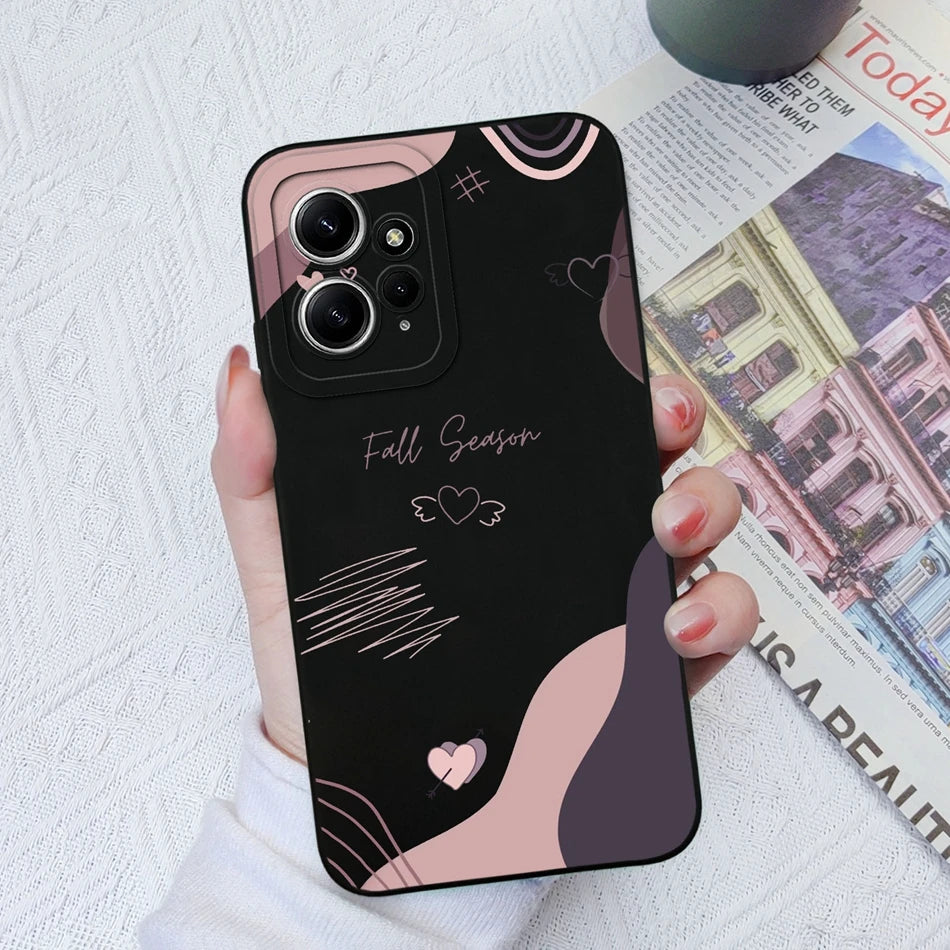 Funda de Silicona Líquida con Patrón Cartoon para Xiaomi Redmi Note 12 y 12S - La zona Apple