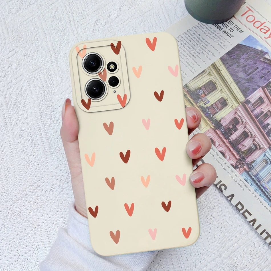 Funda de Silicona Líquida con Patrón Cartoon para Xiaomi Redmi Note 12 y 12S - La zona Apple