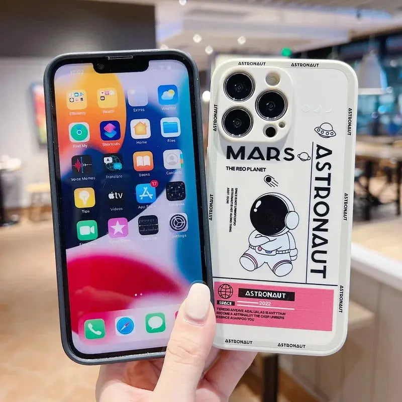 Funda Transparente de Astronauta para iPhone 15,14,13,12,11 - La zona Apple