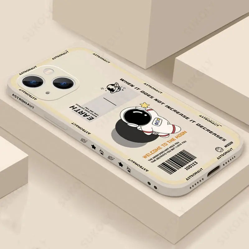 Funda Transparente de Astronauta para iPhone 15,14,13,12,11 - La zona Apple