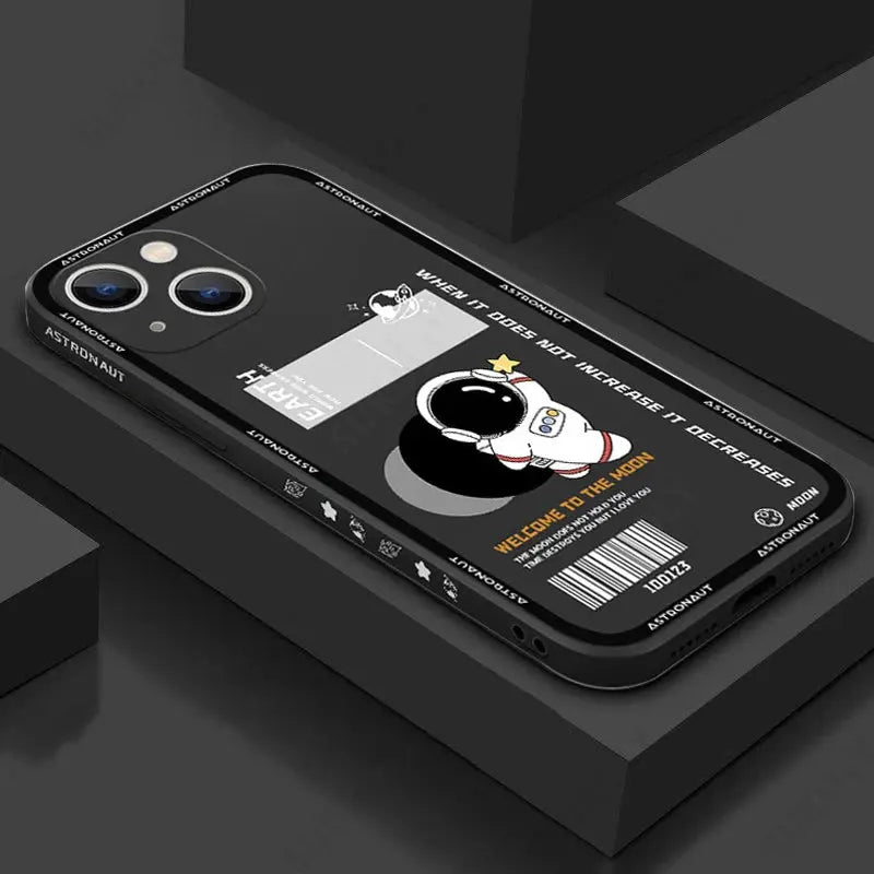 Funda Transparente de Astronauta para iPhone 15,14,13,12,11 - La zona Apple