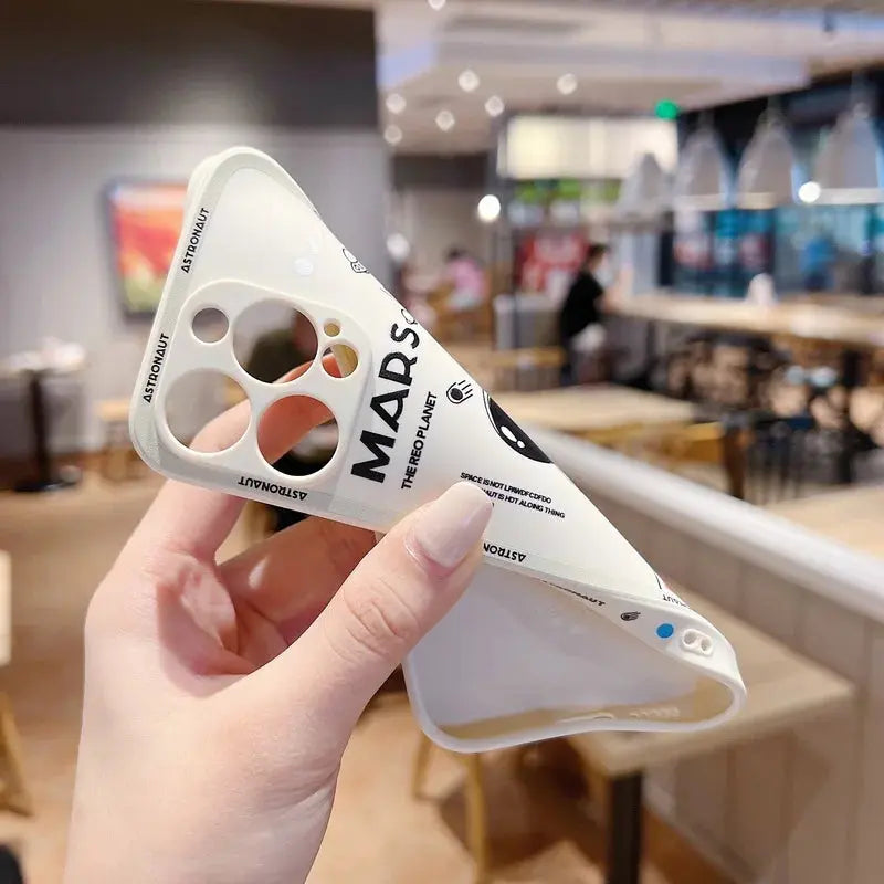 Funda Transparente de Astronauta para iPhone 15,14,13,12,11 - La zona Apple