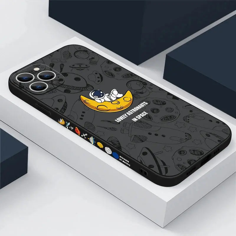 Funda Transparente de Astronauta para iPhone 15,14,13,12,11 - La zona Apple