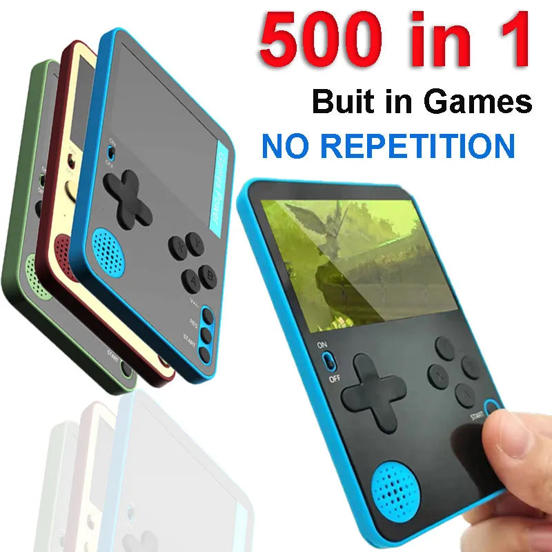Consola Retro LCD portátil 500 recargable, gran regalo para niños y adultos 500 juegos - La zona Apple