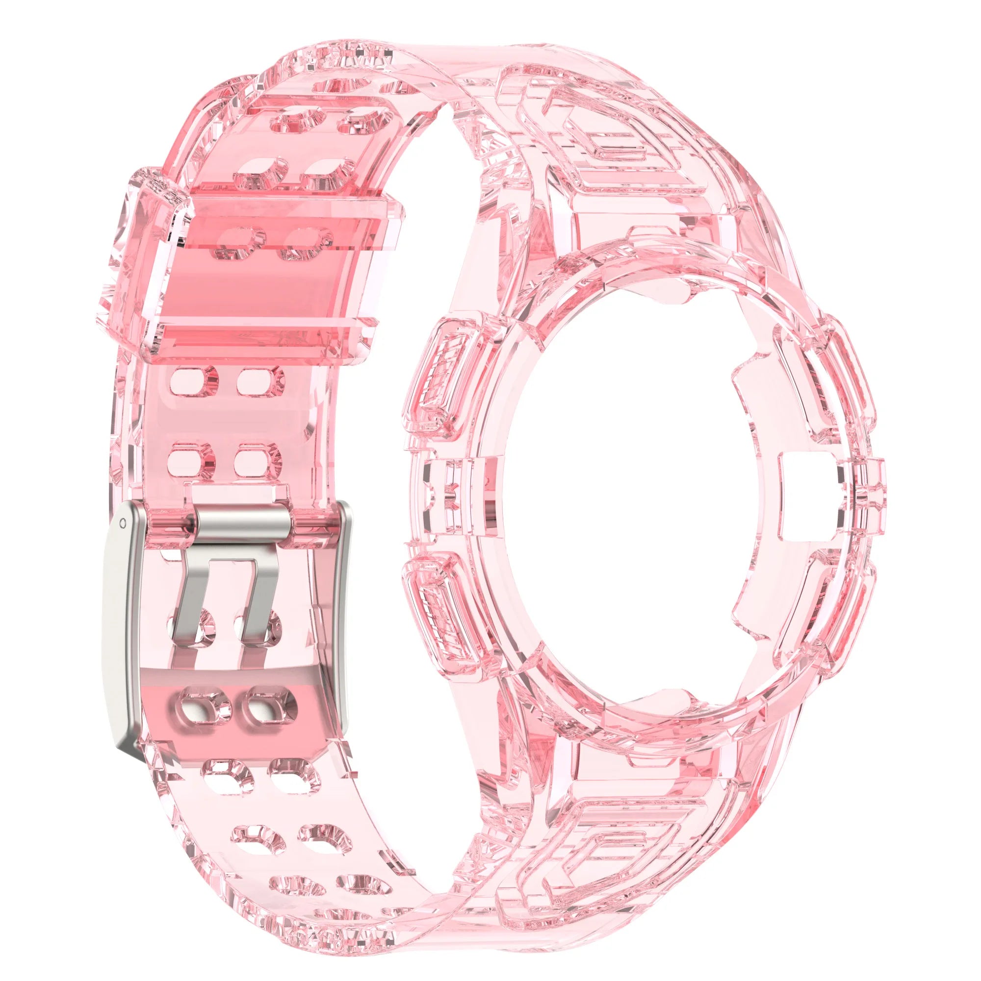 Correa transparente integrada + funda de silicona para reloj inteligente Samsung Galaxy 4/5 40mm 44mm Watch4 Watch5 - La zona Apple