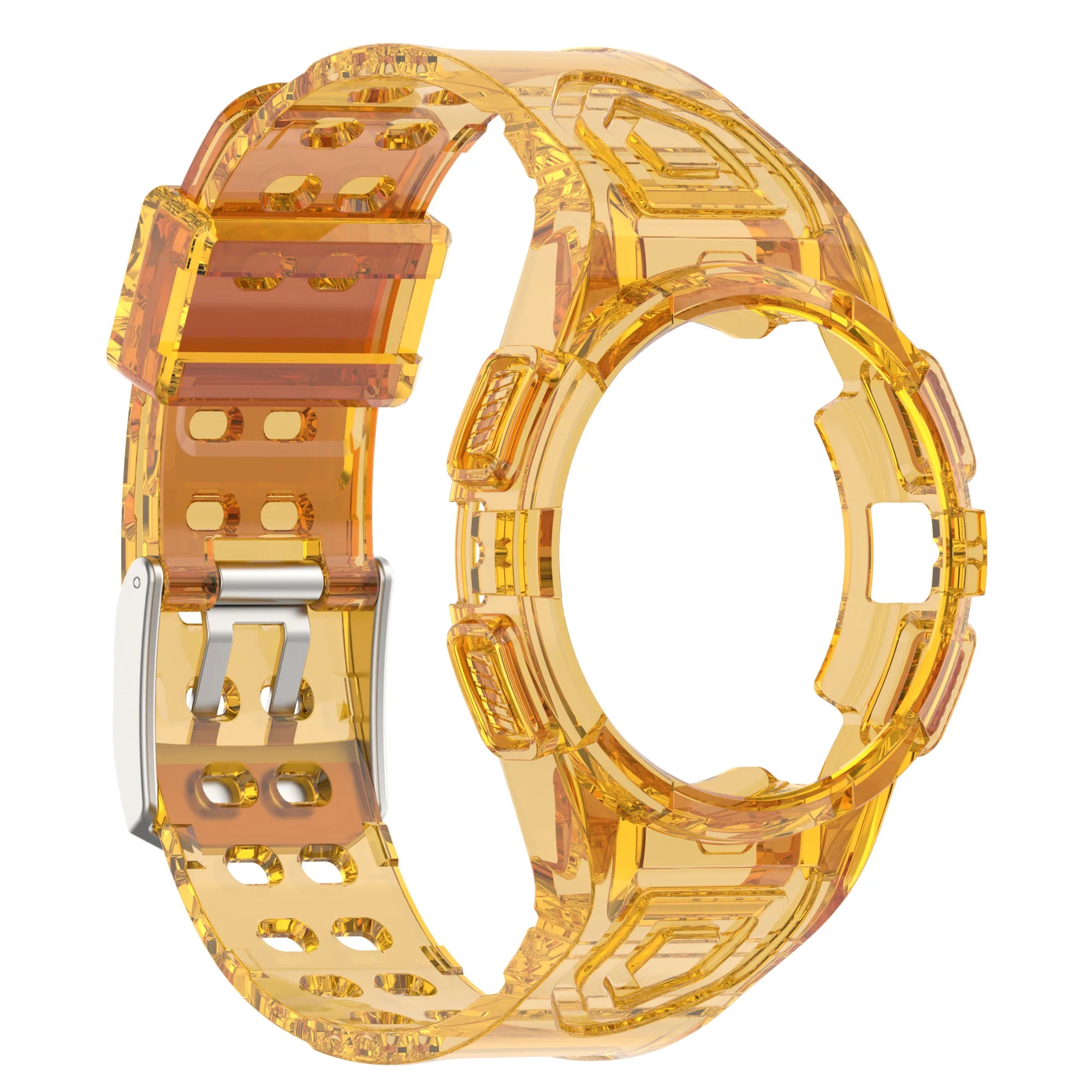 Correa transparente integrada + funda de silicona para reloj inteligente Samsung Galaxy 4/5 40mm 44mm Watch4 Watch5 - La zona Apple
