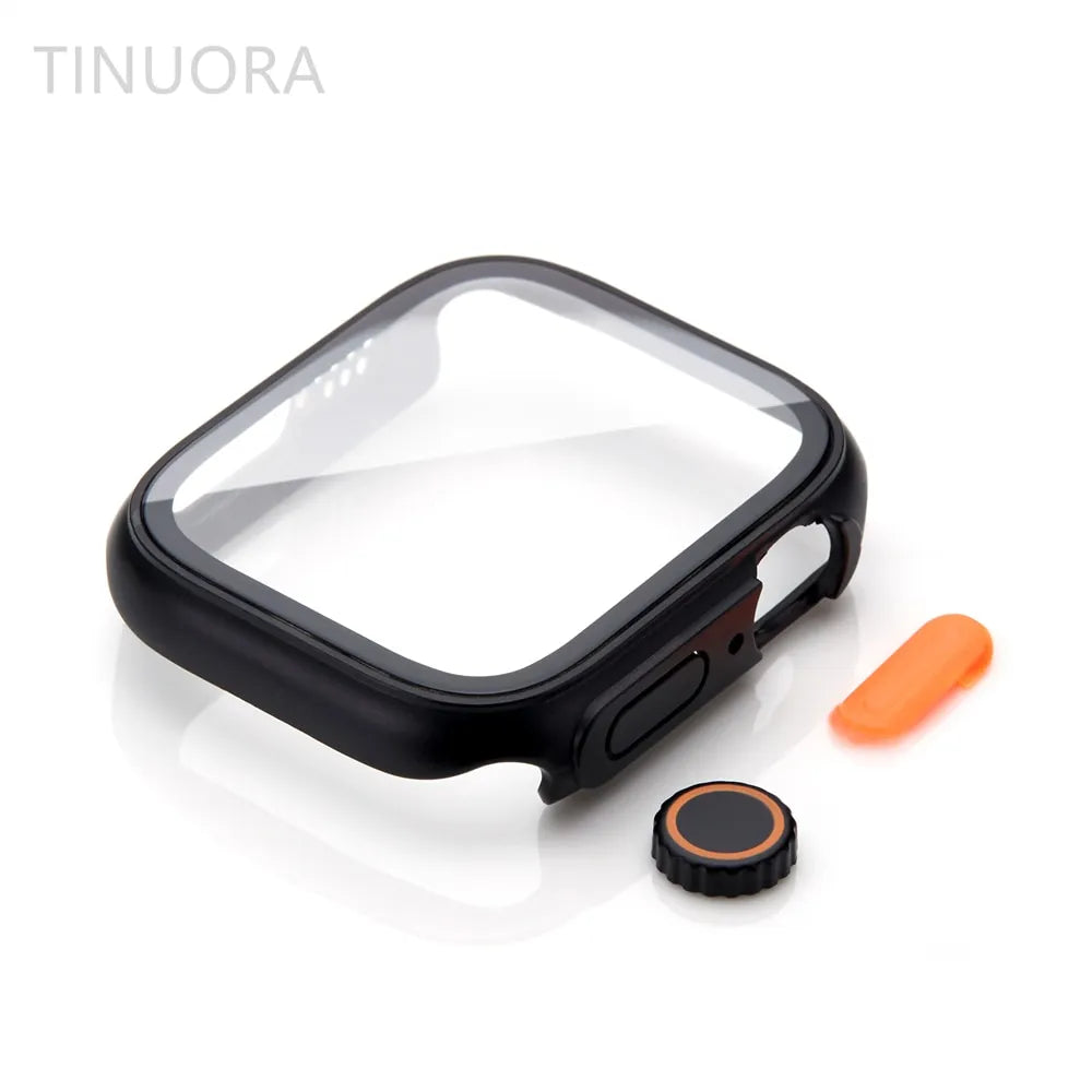 Cristal y funda para Apple Watch Series 8, 7, 45mm, 41mm, cambio a Ultra, IWatch 4, 5, 6, SE, 44mm, 40mm - La zona Apple