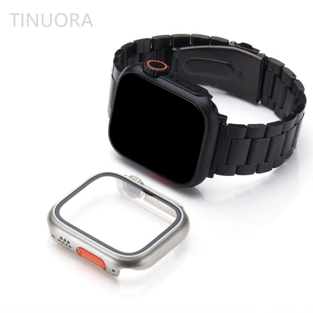 Cristal y funda para Apple Watch Series 8, 7, 45mm, 41mm, cambio a Ultra, IWatch 4, 5, 6, SE, 44mm, 40mm - La zona Apple