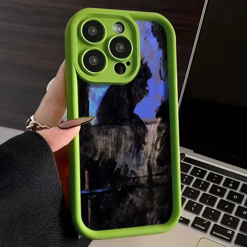 Dark Funny Monster Cat Fox funda de teléfono creativa para iPhone 15 14 13 11 12 Pro Max 7 8 Plus X XS Max XR SE2, cubierta trasera a prueba de golpes - La zona Apple