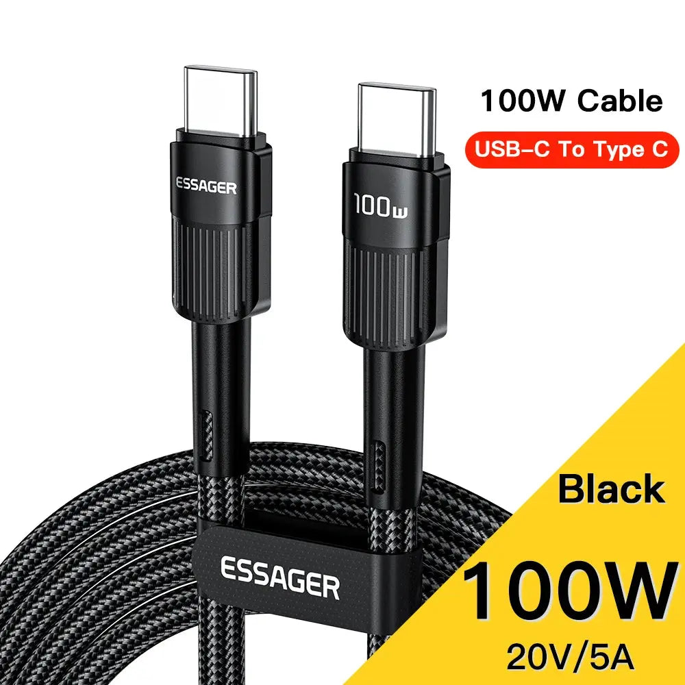 Essager-Cable USB tipo C de carga rápida para móvil, Cable de datos para Realme, Huawei P30 Pro, 66W, cargador de USB-C, Samsung Oneplus, Poco F3 - La zona Apple
