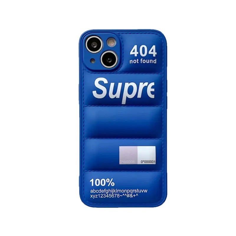 Fashion Brand Down Jacket Phone The Puffer Case For IPhone 14 13 12 11 Pro Max X XS XR 7 8 Plus Soft Silicone Cover 404 TNFace - La zona Apple