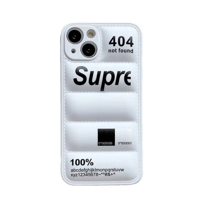 Fashion Brand Down Jacket Phone The Puffer Case For IPhone 14 13 12 11 Pro Max X XS XR 7 8 Plus Soft Silicone Cover 404 TNFace - La zona Apple