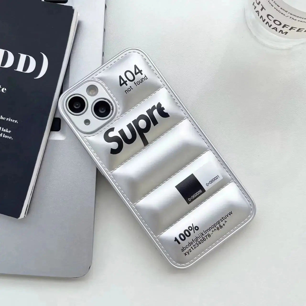 Fashion Brand Down Jacket Phone The Puffer Case For IPhone 14 13 12 11 Pro Max X XS XR 7 8 Plus Soft Silicone Cover 404 TNFace - La zona Apple