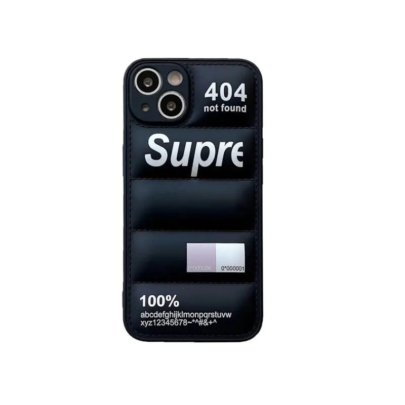 Fashion Brand Down Jacket Phone The Puffer Case For IPhone 14 13 12 11 Pro Max X XS XR 7 8 Plus Soft Silicone Cover 404 TNFace - La zona Apple