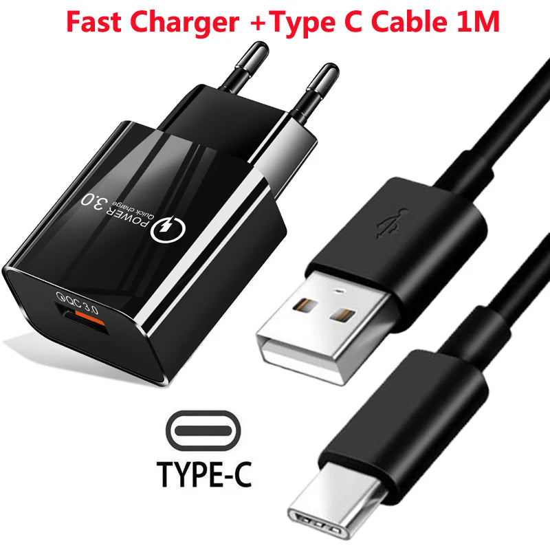 Cargador rápido USB  para teléfono para Xiaomi POCO X3 NFC M3 10T lite 10 9 Redmi 9 Note 9 8 Pro tipo C - La zona Apple