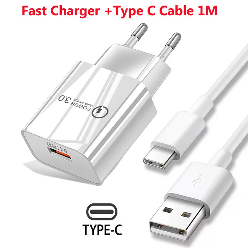 Cargador rápido USB  para teléfono para Xiaomi POCO X3 NFC M3 10T lite 10 9 Redmi 9 Note 9 8 Pro tipo C - La zona Apple