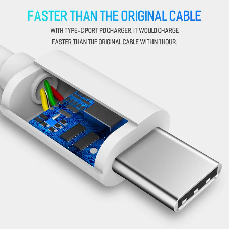 Cargador rápido USB  para teléfono para Xiaomi POCO X3 NFC M3 10T lite 10 9 Redmi 9 Note 9 8 Pro tipo C - La zona Apple