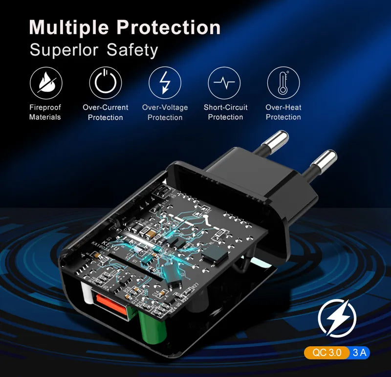 Cargador rápido USB  para teléfono para Xiaomi POCO X3 NFC M3 10T lite 10 9 Redmi 9 Note 9 8 Pro tipo C - La zona Apple
