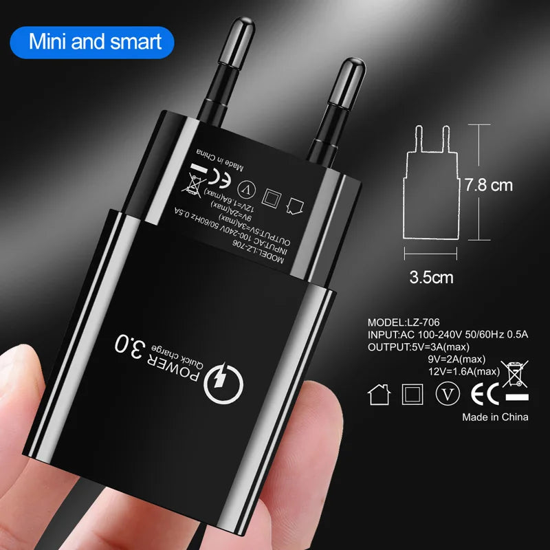 Cargador rápido USB  para teléfono para Xiaomi POCO X3 NFC M3 10T lite 10 9 Redmi 9 Note 9 8 Pro tipo C - La zona Apple