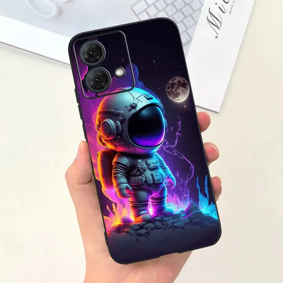 Funda de Silicona Suave Astronauta para Motorola Moto G54 y Moto G84 - La zona Apple