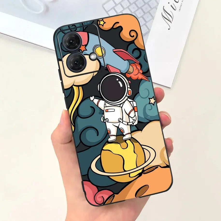 Funda de Silicona Suave Astronauta para Motorola Moto G54 y Moto G84 - La zona Apple