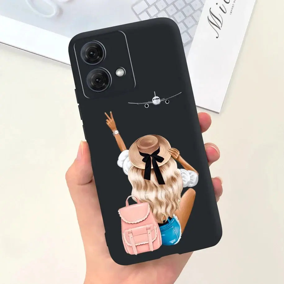 Funda de Silicona Suave Astronauta para Motorola Moto G54 y Moto G84 - La zona Apple