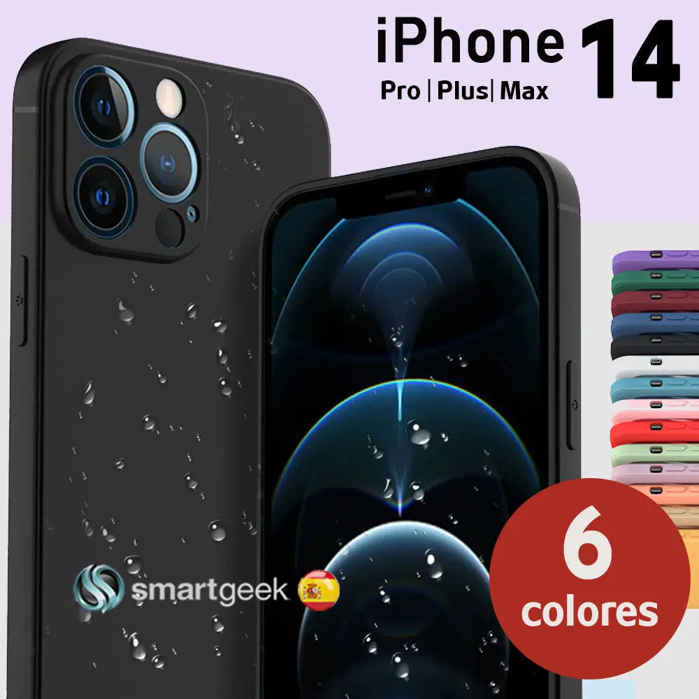 Funda TPU Gel Para IPHONE 14 PLUS PRO MAX 2022 Carcasa Protector Cubre Camara Relieve Color Lente Silicona España La zona Apple
