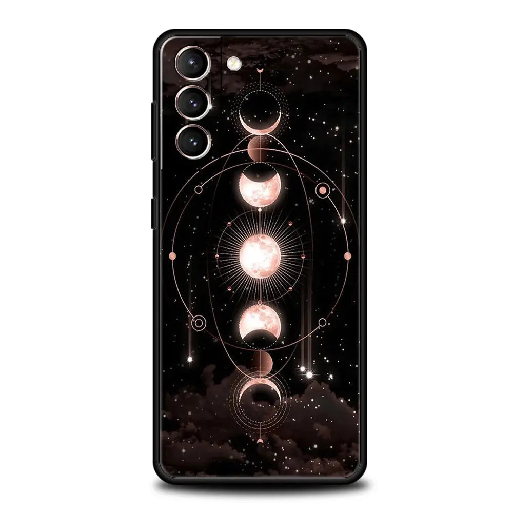 Funda con Diseño Astrológico "Suns Moons Clouds" para Samsung Galaxy - La zona Apple
