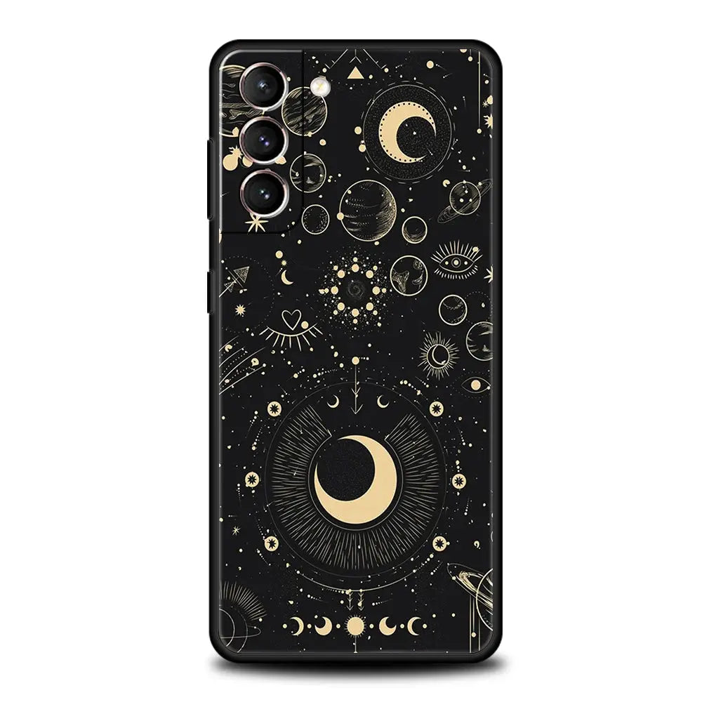 Funda con Diseño Astrológico "Suns Moons Clouds" para Samsung Galaxy - La zona Apple