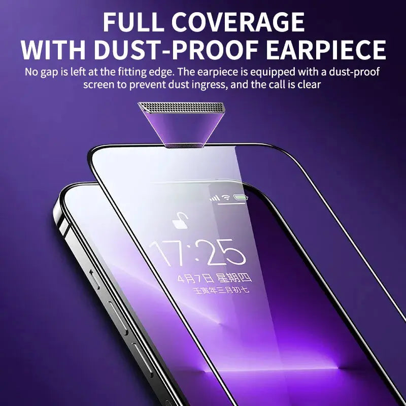 Protector de pantalla de vidrio 8K para iPhone, 2 unidades La zona Apple